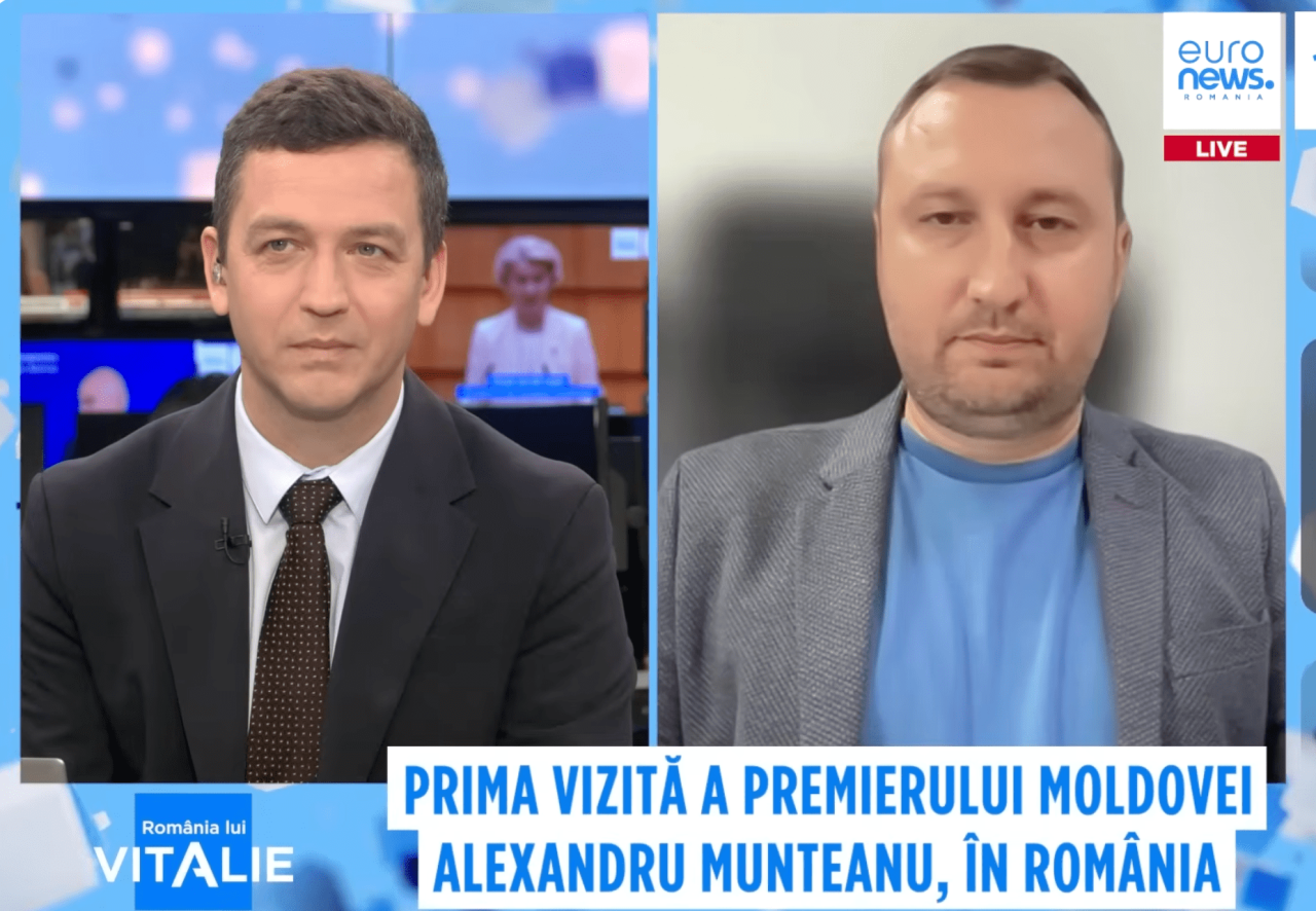 Intervenție la Euronews despre vizita premierului moldovean la București